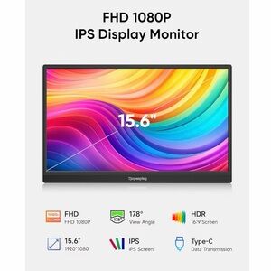 15.6" FHD 1080P IPS Display Monitor